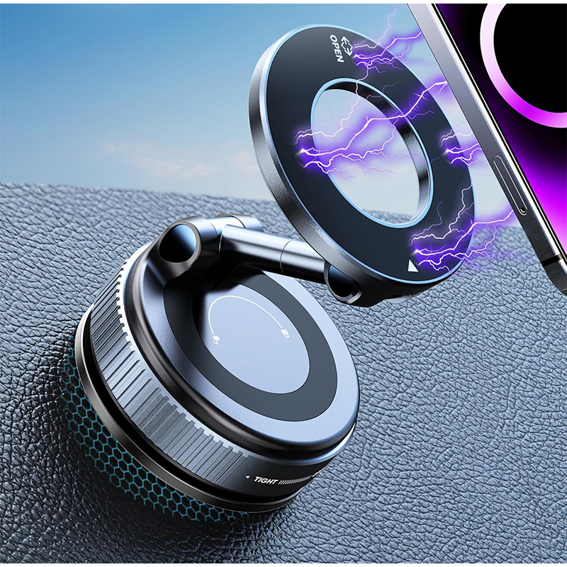 Car Vacuum - Katlanabilir Manyetik Telefon Tutucu, Araç Vakumlu