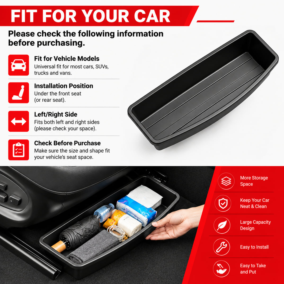 PINMOAP Koltuk Altı Araba Sakl - Car Cable Organizer incelemesi ve fiyatı